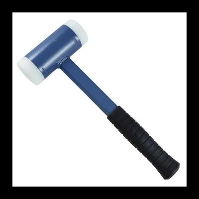 Martelo de borracha azul com pega preta