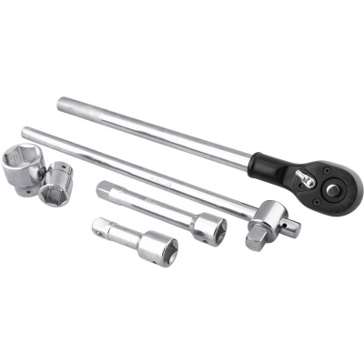 Conjunto de ferramentas de soquetes com chave de catraca e adaptadores