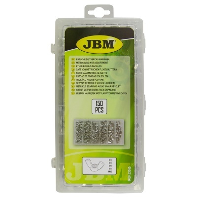 Embalagem com 150 esticadores de terca mariposa em metal JBM