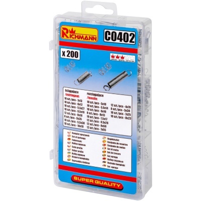 Embalagem de molas metálicas RICHMANN C0402 com 200 unidades