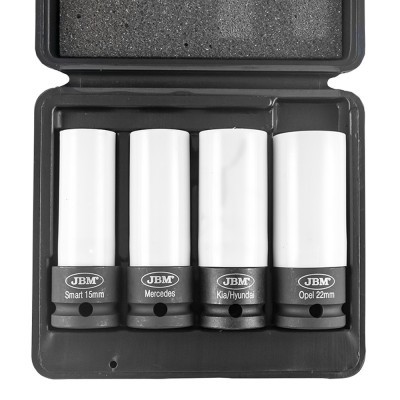 Conjunto de soquetes JBM para diferentes marcas e tamanhos em caixa preta acolchoada