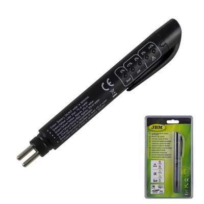Caneta testador de tensão elétrica preta com embalagem JBM