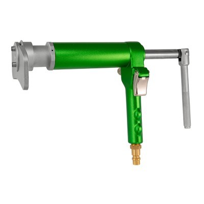 Ferramenta de aperto manual verde com alavanca prateada