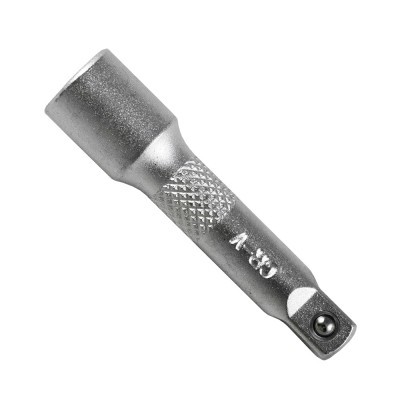 Extensão metálica prateada para soquete com marcação CR-V 1/2