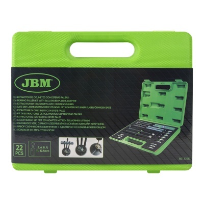 Conjunto de ferramentas JBM em estojo verde para extração de rolamentos