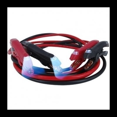 Cabos de arranque automóvel vermelhos e pretos com garra isolada