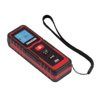 Medidor de distância a laser KREATOR KRT706044 preto e vermelho com visor digital azul