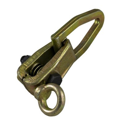 Abraçadeira metálica dourada com mola e argola redonda