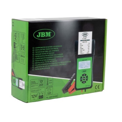 Embalagem verde e preta com compressor digital de bateria JBM e suas características
