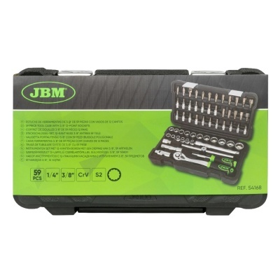 Conjunto de ferramentas JBM com 59 peças em estojo preto