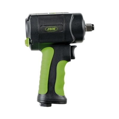 Chave de impacto JBM preto e verde vista de lado