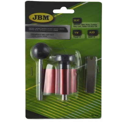 Conjunto de ferramentas JBM em embalagem verde com punho metálico e adaptadores vermelhos