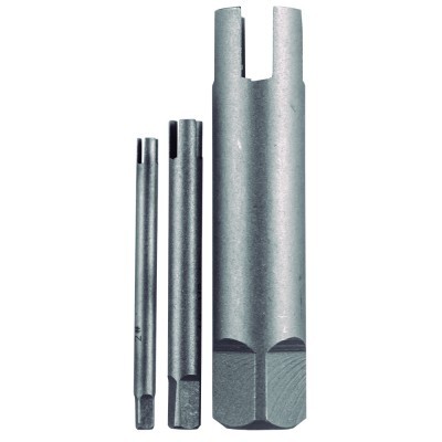 Três chaves de fenda tipo soquete de metal cinza