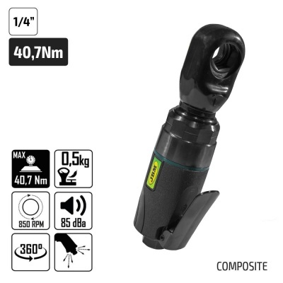 ferramenta pneumática preta 1/4