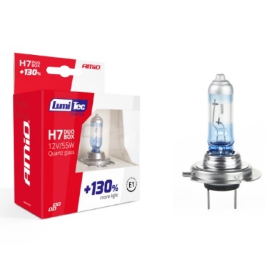 Lâmpada halogénea automóvel H7 12V/55W e embalagem vermelha e branca