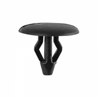 Clipe de fixação de plástico preto com cabeça redonda