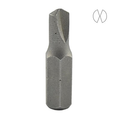 Ponta de chave de fendas metálica cinzenta com formato sextavado