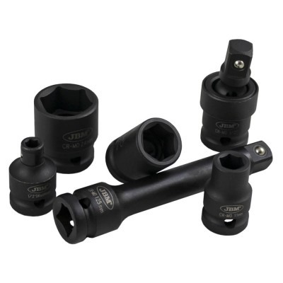 Conjunto de adaptadores e soquetes JBM em metal negro fosco