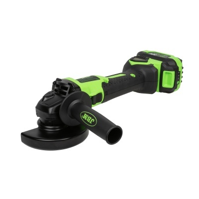 Esmerilhadora elétrica sem fio preta e verde com punho lateral JBM