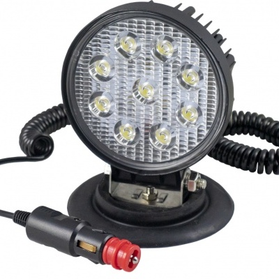 Luz redonda LED com cabo e ficha de isqueiro