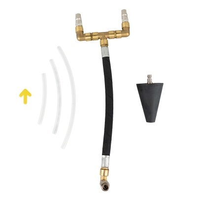 Adaptador para refrigeração com tubos e cone de borracha