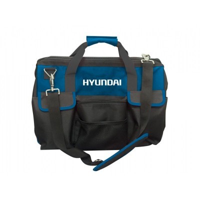 Saco de ferramenta Hyundai preto e azul com logótipo