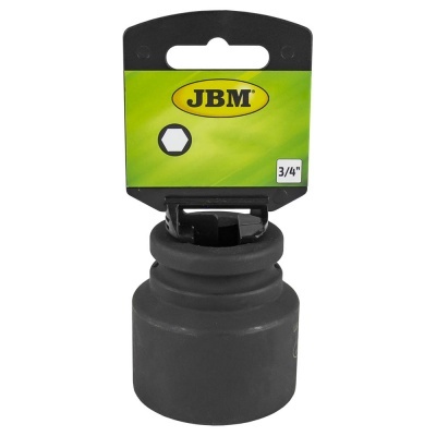 Soquete preto de 3/4 polegadas da marca JBM em embalagem verde e preta