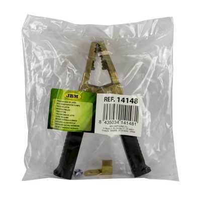 Mola para metal com cabos pretos em saco plástico transparente