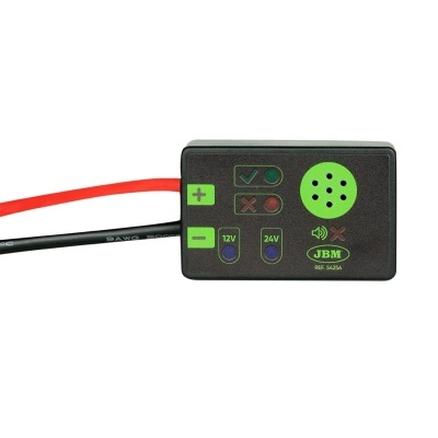 Dispositivo eletrônico preto com fios vermelho e preto