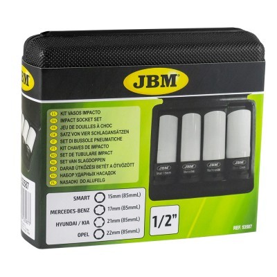 Conjunto de soquetes de impacto JBM em caixa preta e verde