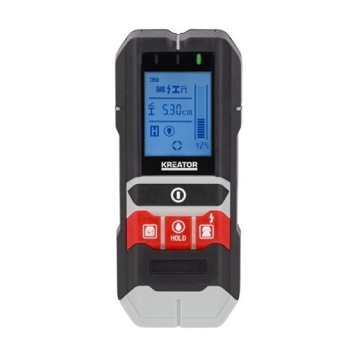 Dispositivo medidor digital KREATOR com ecrã e botões vermelhos