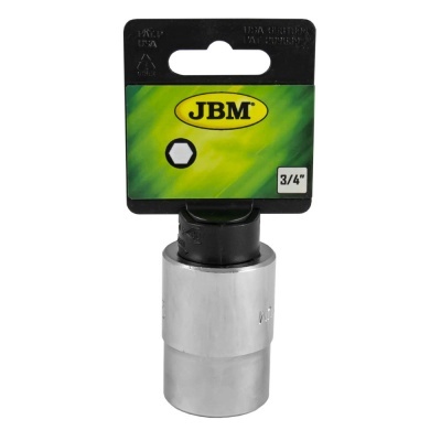 Soquete metálico com embalagem JBM 3/4