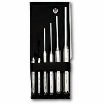 Conjunto de seis chaves allen cromadas com suporte preto de tecido