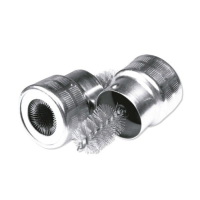 Conjunto de limpadores de cachimbo metálicos prateados com escovas de arame