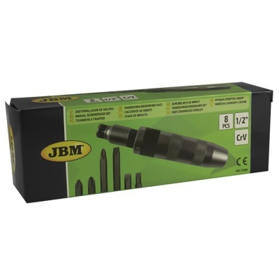 Caixa de conjunto manual de soquetes com 8 peças JBM em verde e preto
