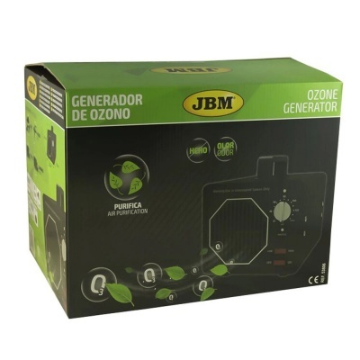 Caixa de gerador de ozono JBM preta e verde para purificação de ar