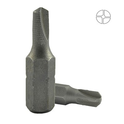 Pontas de chave de fendas Phillips em metal cinzento