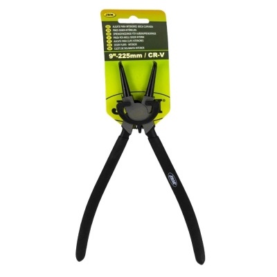 Alicate para anéis extensores de bico curvado com embalagem amarela e preta