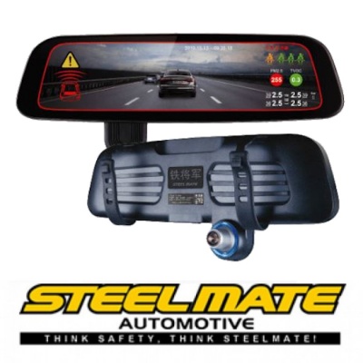 Espelho retrovisor digital com monitor e câmera Steelmate Automotive