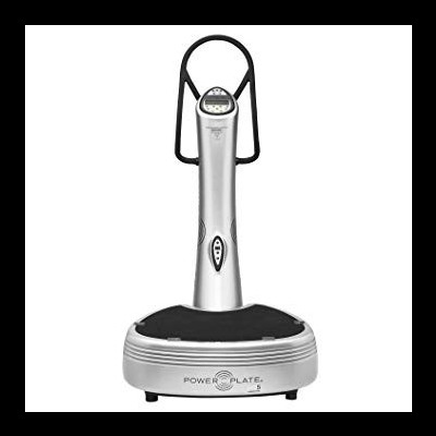 Plataforma vibratória Power Plate Pro5 cinza e preta com display digital e botões