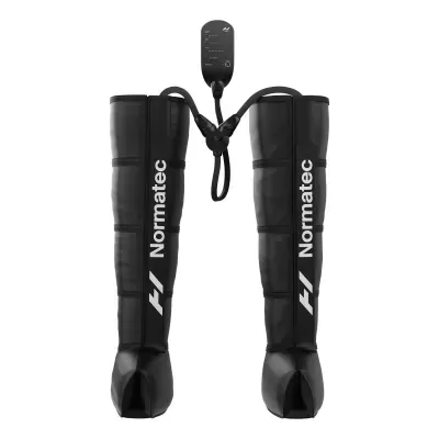 Botas de compressão pretas Normatec com controlador