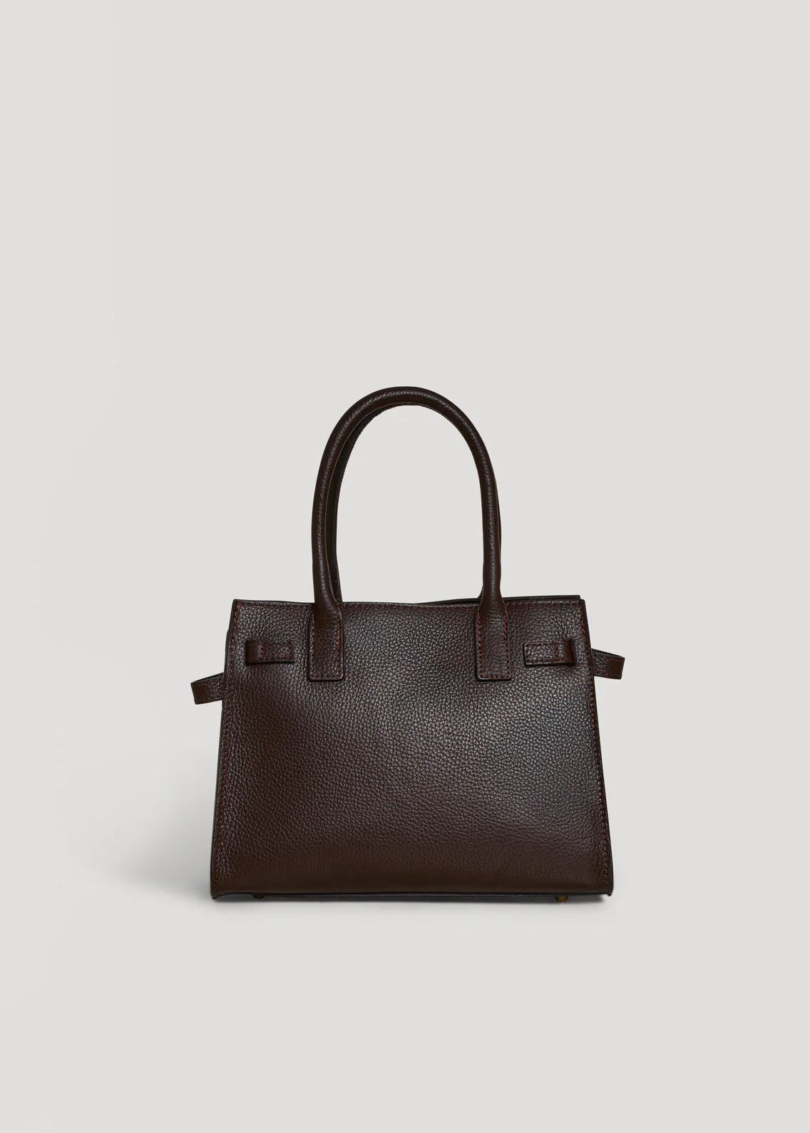 MALA EM PELE ITALIANA PORTOFINO CASTANHO | TUSCAN Mala de mão em pele castanha escura com duas pegas