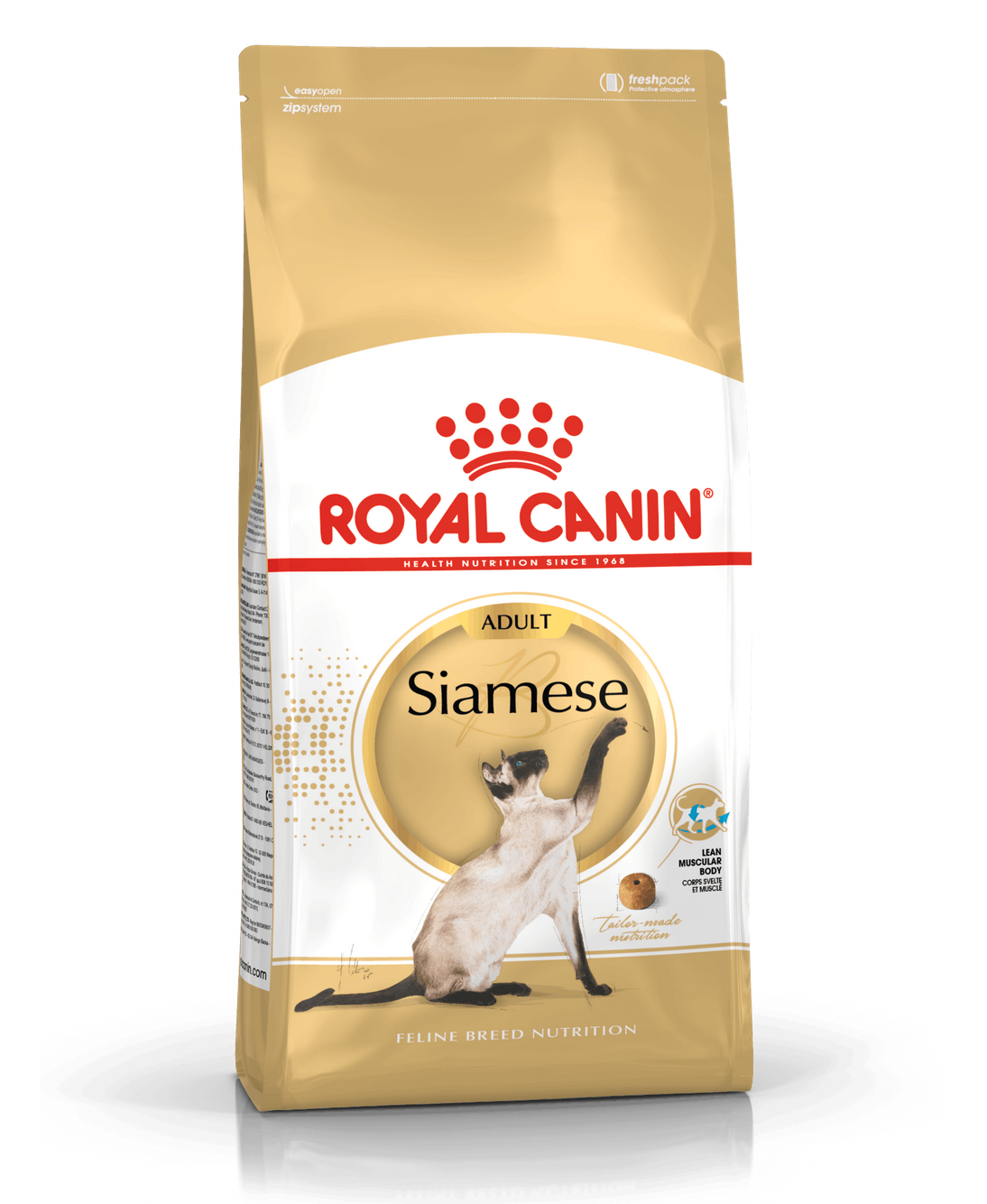 Pacote de ração Royal Canin Adult Siamese para gatos