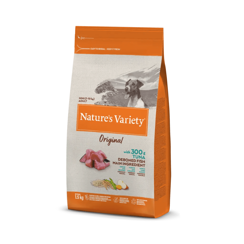 Saco de ração para cães Nature's Variety Original com atum