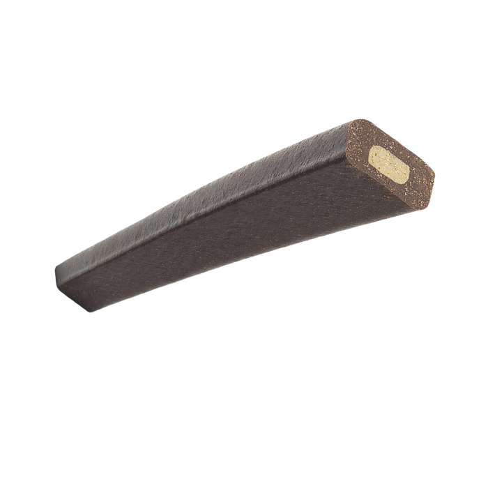 Ripa isoladora castanha com núcleo claro e régua de 11,5 cm