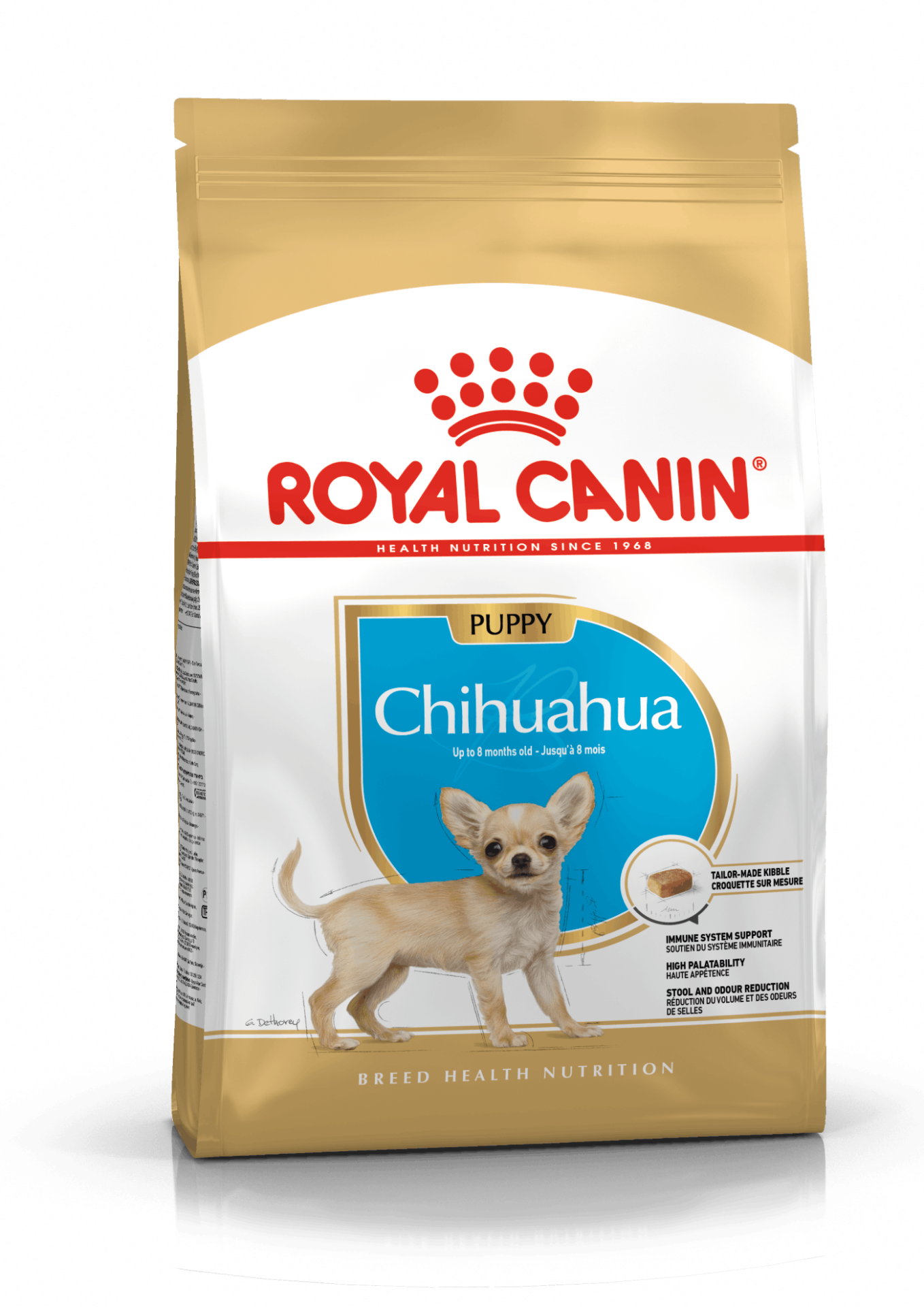 Pacote de ração Royal Canin para cachorros Chihuahua
