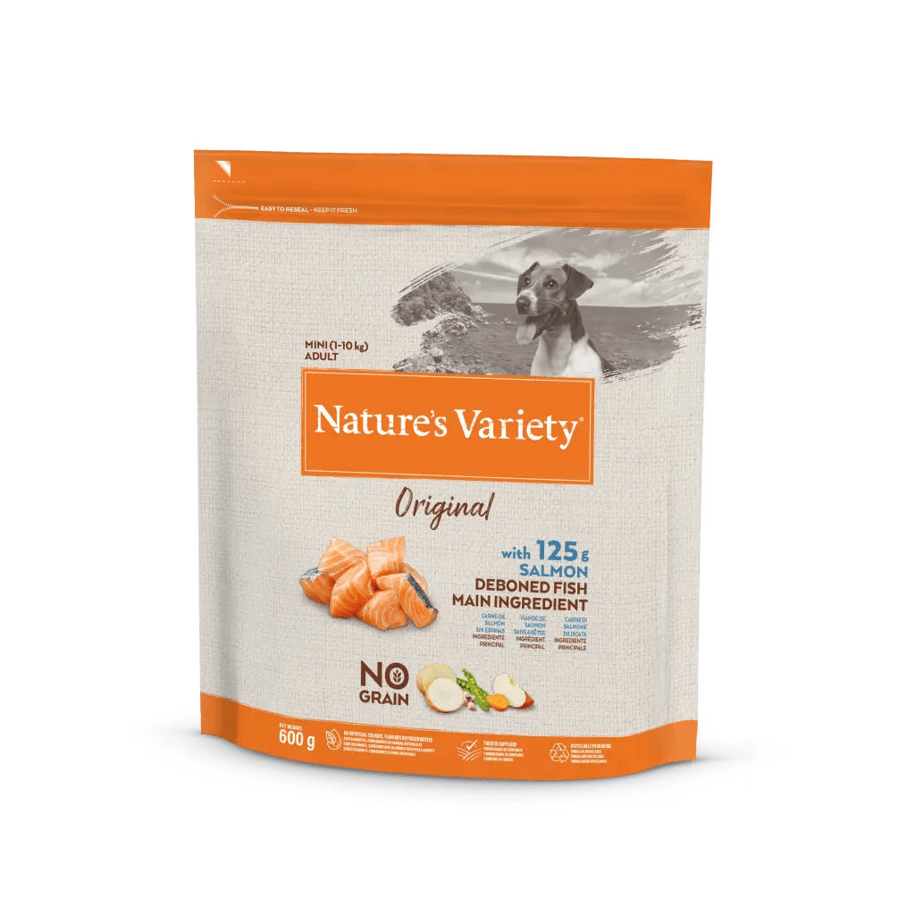 Pacote de ração para cães Nature's Variety Original com salmão