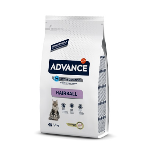 Saco de comida para gatos Advance Hairball 1,5 kg