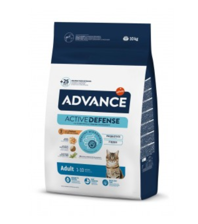 Saco de ração para gatos ADVANCE ACTIVE DEFENSE 10 kg