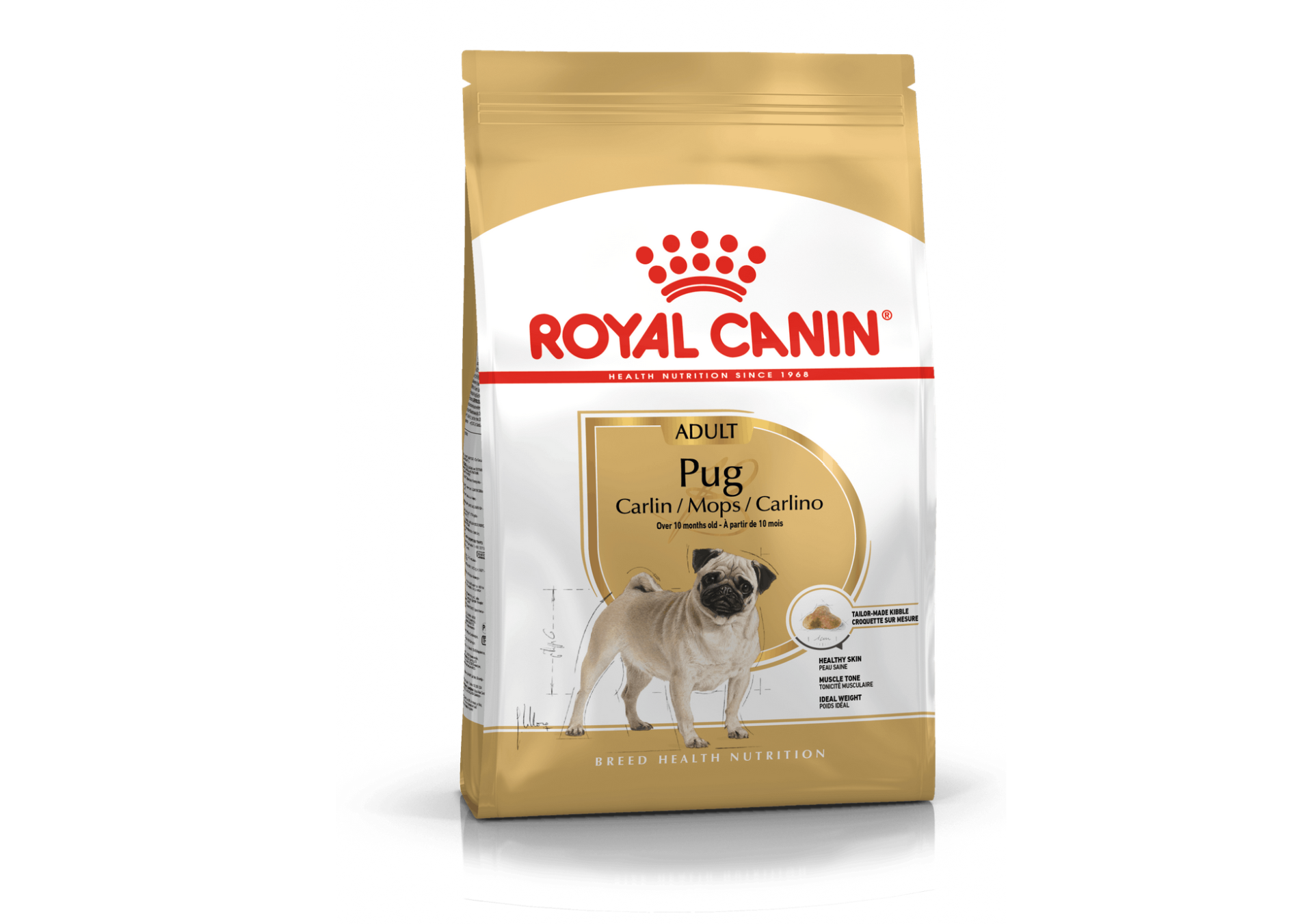 Saco de ração Royal Canin para cães Pug adulto